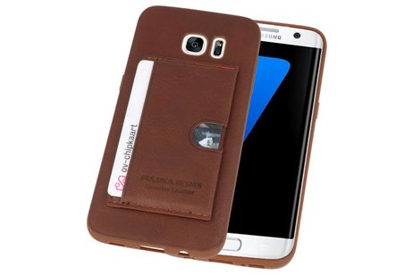 BAOHU Hardcase Hoesje - Hoesje Geschikt voor Samsung Galaxy S7 Edge Bruin