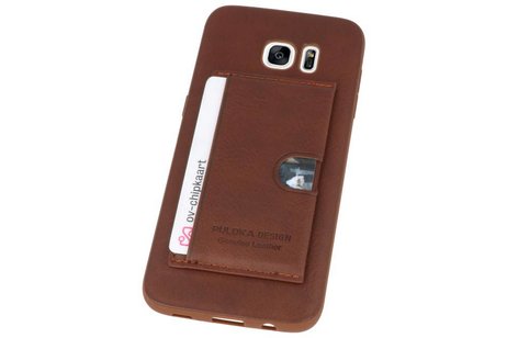 BAOHU Hardcase Hoesje - Hoesje Geschikt voor Samsung Galaxy S7 Edge Bruin