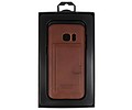BAOHU Hardcase Hoesje - Hoesje Geschikt voor Samsung Galaxy S7 Edge Bruin