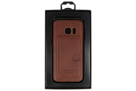 BAOHU Hardcase Hoesje - Hoesje Geschikt voor Samsung Galaxy S7 Edge Bruin