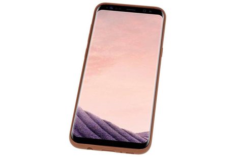 BAOHU Hardcase Hoesje - Hoesje Geschikt voor Samsung Galaxy S8 Plus Bruin
