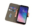 BAOHU Hoesje Geschikt voor Samsung Galaxy A6 2018 - Kaarthouder Book Case Telefoonhoesje - Bruin