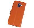 BAOHU Hoesje Geschikt voor Samsung Galaxy A6 2018 - Kaarthouder Book Case Telefoonhoesje - Bruin