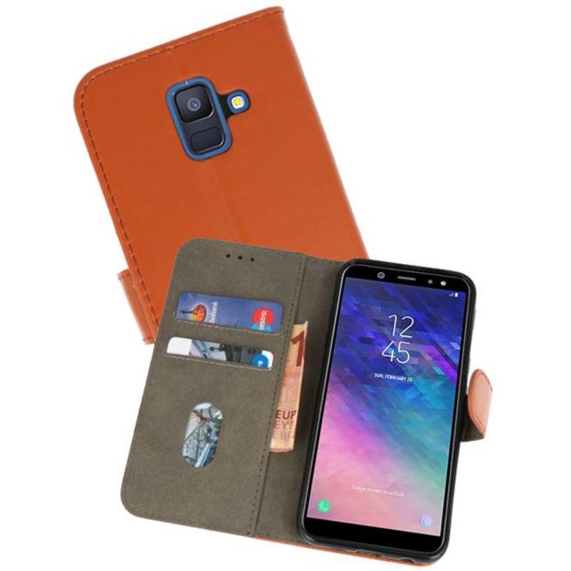 motor Meter Vertolking Samsung Galaxy A6 2018 Telefoonhoesje Wallet Cases Bruin -  MobieleTelefoonhoesje.nl