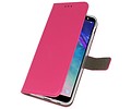 Samsung Galaxy A6 2018 Hoesje Kaarthouder Book Case Telefoonhoesje Roze