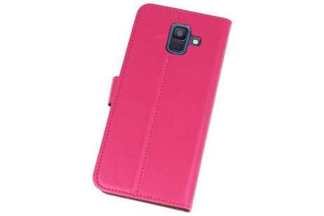 Samsung Galaxy A6 2018 Hoesje Kaarthouder Book Case Telefoonhoesje Roze