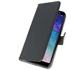 BAOHU Hoesje Geschikt voor Samsung Galaxy A6 Plus 2018 - Kaarthouder Book Case Telefoonhoesje - Zwart