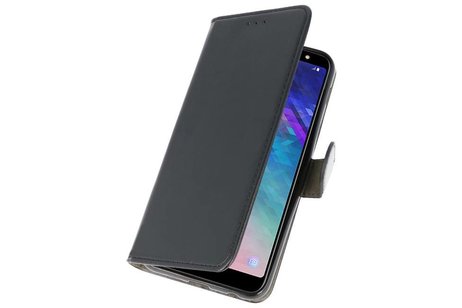 BAOHU Hoesje Geschikt voor Samsung Galaxy A6 Plus 2018 - Kaarthouder Book Case Telefoonhoesje - Zwart