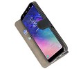 BAOHU Hoesje Geschikt voor Samsung Galaxy A6 Plus 2018 - Kaarthouder Book Case Telefoonhoesje - Zwart