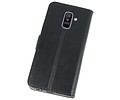 BAOHU Hoesje Geschikt voor Samsung Galaxy A6 Plus 2018 - Kaarthouder Book Case Telefoonhoesje - Zwart