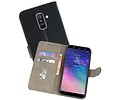 BAOHU Hoesje Geschikt voor Samsung Galaxy A6 Plus 2018 - Kaarthouder Book Case Telefoonhoesje - Zwart