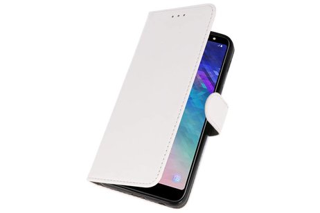 Samsung Galaxy A6 Plus 2018 Hoesje Kaarthouder Book Case Telefoonhoesje Wit