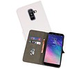 Samsung Galaxy A6 Plus 2018 Hoesje Kaarthouder Book Case Telefoonhoesje Wit