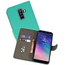 Samsung Galaxy A6 Plus 2018 Hoesje Kaarthouder Book Case Telefoonhoesje Groen