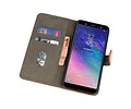 Samsung Galaxy A6 Plus 2018 Hoesje Kaarthouder Book Case Telefoonhoesje Bruin