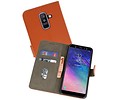 Samsung Galaxy A6 Plus 2018 Hoesje Kaarthouder Book Case Telefoonhoesje Bruin