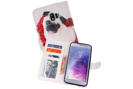 BAOHU Hondje Bookstyle Hoesje Geschikt voor Samsung Galaxy J4 2018
