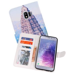 Temple 1 Bookstyle Hoesje Samsung Galaxy J4 2018