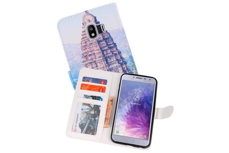 Temple 1 Bookstyle Hoesje Samsung Galaxy J4 2018