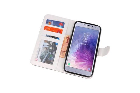 Temple 2 Bookstyle Hoesje Geschikt voor Samsung Galaxy J4 2018