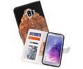 Temple 2 Bookstyle Hoesje Geschikt voor Samsung Galaxy J4 2018