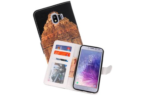 BAOHU Temple 2 Bookstyle Hoesje Geschikt voor Samsung Galaxy J4 2018