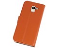 BAOHU Hoesje Geschikt voor Samsung Galaxy J6 2018 - Kaarthouder Book Case Telefoonhoesje - Bruin