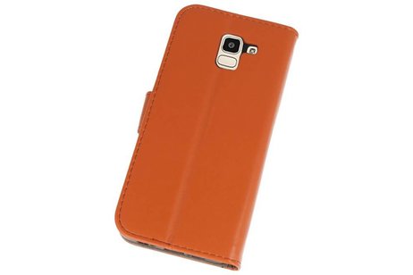BAOHU Hoesje Geschikt voor Samsung Galaxy J6 2018 - Kaarthouder Book Case Telefoonhoesje - Bruin