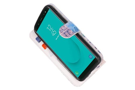 BAOHU Temple 1 Bookstyle Hoesje Geschikt voor Samsung Galaxy J6 2018