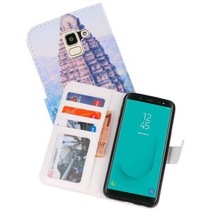 BAOHU Temple 1 Bookstyle Hoesje Geschikt voor Samsung Galaxy J6 2018