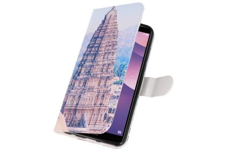 BAOHU Temple 1 Bookstyle Hoesje Geschikt voor Huawei Y7 2018