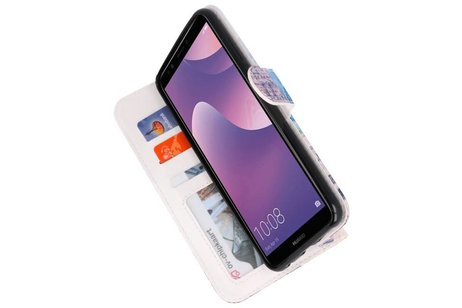 BAOHU Temple 1 Bookstyle Hoesje Geschikt voor Huawei Y7 2018