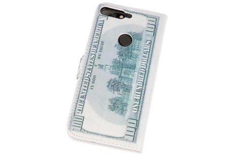 BAOHU Dollar Bookstyle Hoesje Geschikt voor Huawei Y7 2018