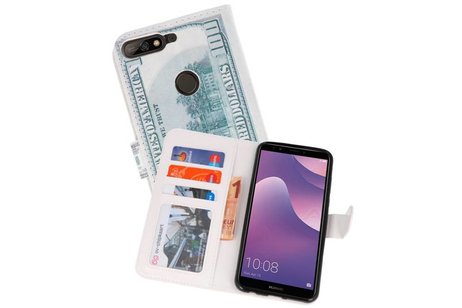 Dollar Bookstyle Hoesje Geschikt voor Huawei Y7 2018