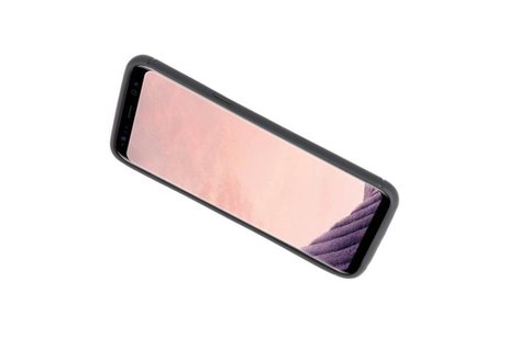 BAOHU Softcase Telefoonhoesje - Geschikt voor Samsung Galaxy S8 Hoesje met Ring Houder Zwart