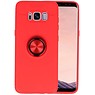 BAOHU Softcase voor Samsung Galaxy S8 Hoesje met Ring Houder Rood