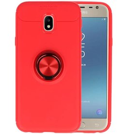 BAOHU Softcase voor Samsung Galaxy J3 2017 Hoesje met Ring Houder Rood