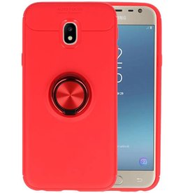 Softcase voor Samsung Galaxy J3 2017 Hoesje met Ring Houder Rood