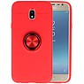 BAOHU Softcase voor Samsung Galaxy J3 2017 Hoesje met Ring Houder Rood