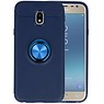 BAOHU Softcase voor Samsung Galaxy J3 2017 Hoesje met Ring Houder Navy