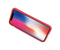 BAOHU Softcase Telefoonhoesje - Geschikt voor iPhone X Hoesje met Ring Houder Rood