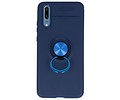 Softcase voor Huawei P20 Hoesje met Ring Houder Navy