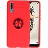 BAOHU Softcase voor Huawei P20 Hoesje met Ring Houder Rood