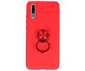 Softcase voor Huawei P20 Hoesje met Ring Houder Rood