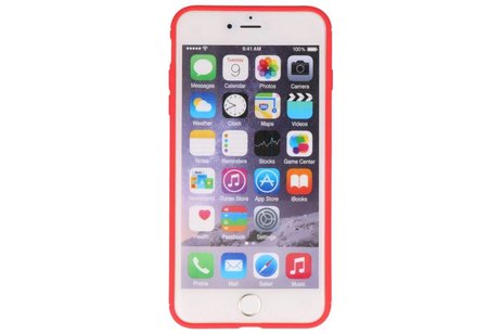 BAOHU Softcase Telefoonhoesje - Geschikt voor iPhone 8 / 7 Plus Hoesje met Ring Houder Rood