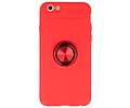 Softcase voor iPhone 6 Hoesje met Ring Houder Rood