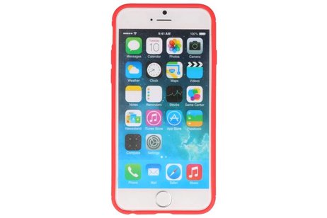 Softcase voor iPhone 6 Hoesje met Ring Houder Rood