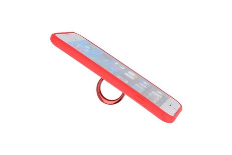 Softcase voor iPhone 6 Hoesje met Ring Houder Rood