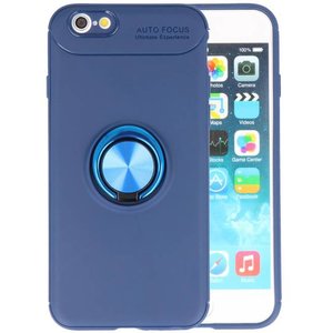 Softcase voor iPhone 6 Hoesje met Ring Houder Navy