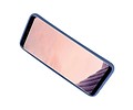 BAOHU Softcase Telefoonhoesje - Geschikt voor Samsung Galaxy S8 Plus Hoesje met Ring Houder Navy